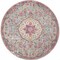 Homeroots 4 ft. Round Gray & Pink Medallion Area Rug 385520 - alternate 1